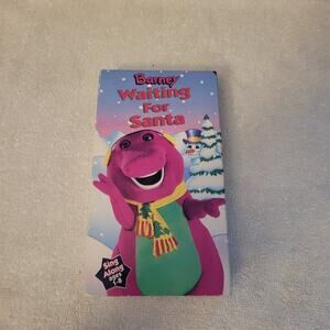 Barney: Waiting for Santa VHS Vintage 1992 Sing Along White Tape Christmas Movie
